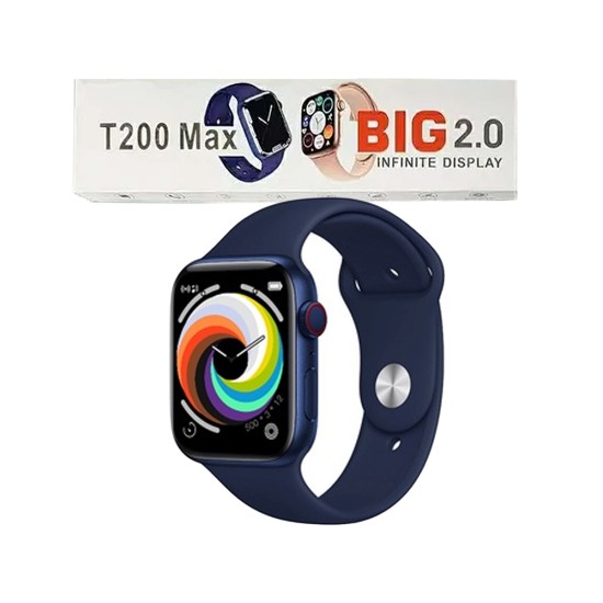 Smartwatch T200 Max 44mm Outdoor Running Tracker BT Call ECG Heart Rate Monitor Blue